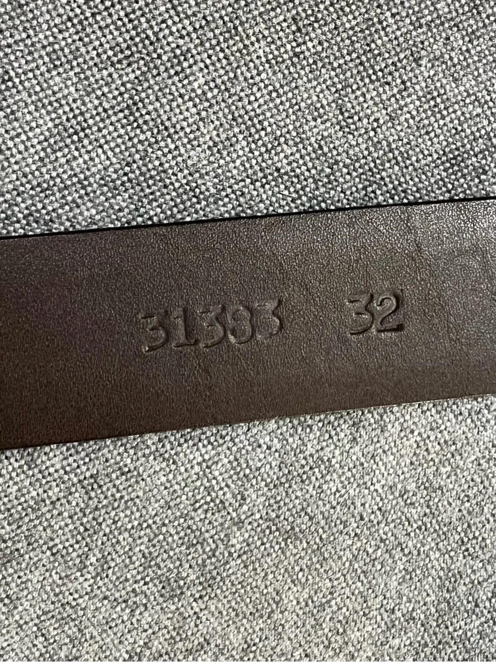 Men’s Johnston & Murphy Leather Belt BasketWoven Embossed Pattern Gold-tone 32 M